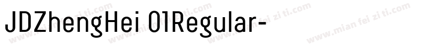 JDZhengHei 01Regular字体转换